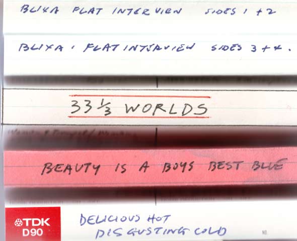 Mick Geyer tape spines, '33 1/3 Worlds'