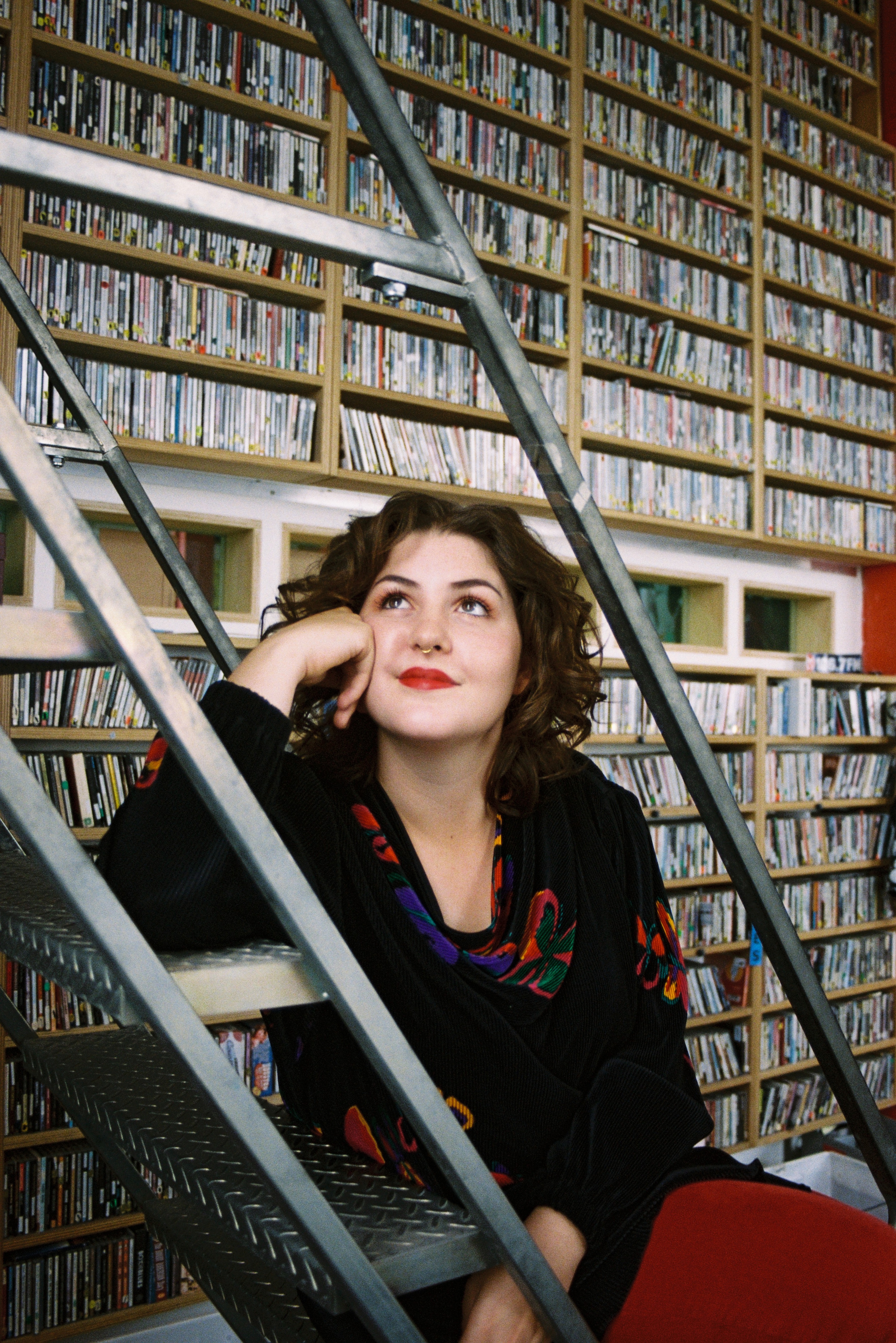 Ella in the PBS Music Library. Photo by Phoebe Veldhuizen