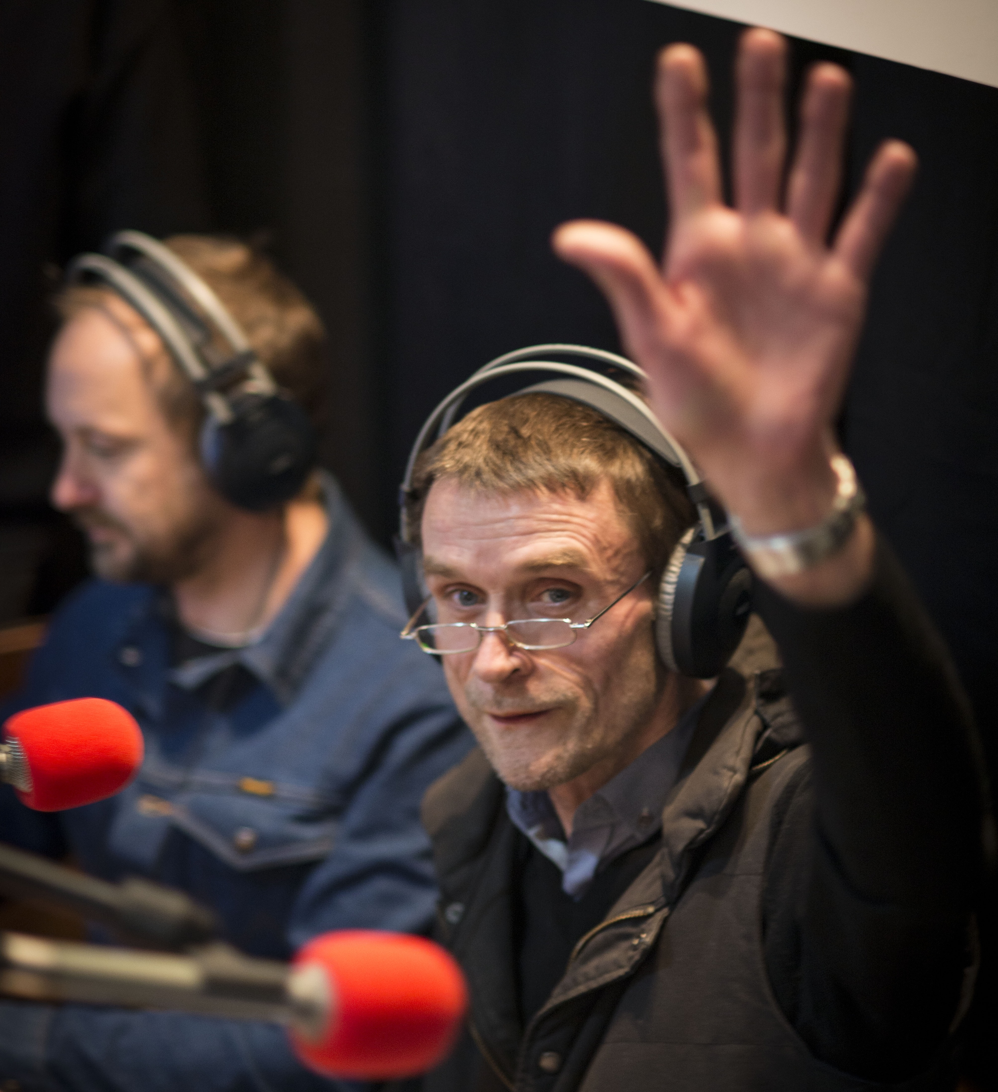 David Heard broadcasting live from The Labour in Vain in 2013  Photo by Santanta Rudge