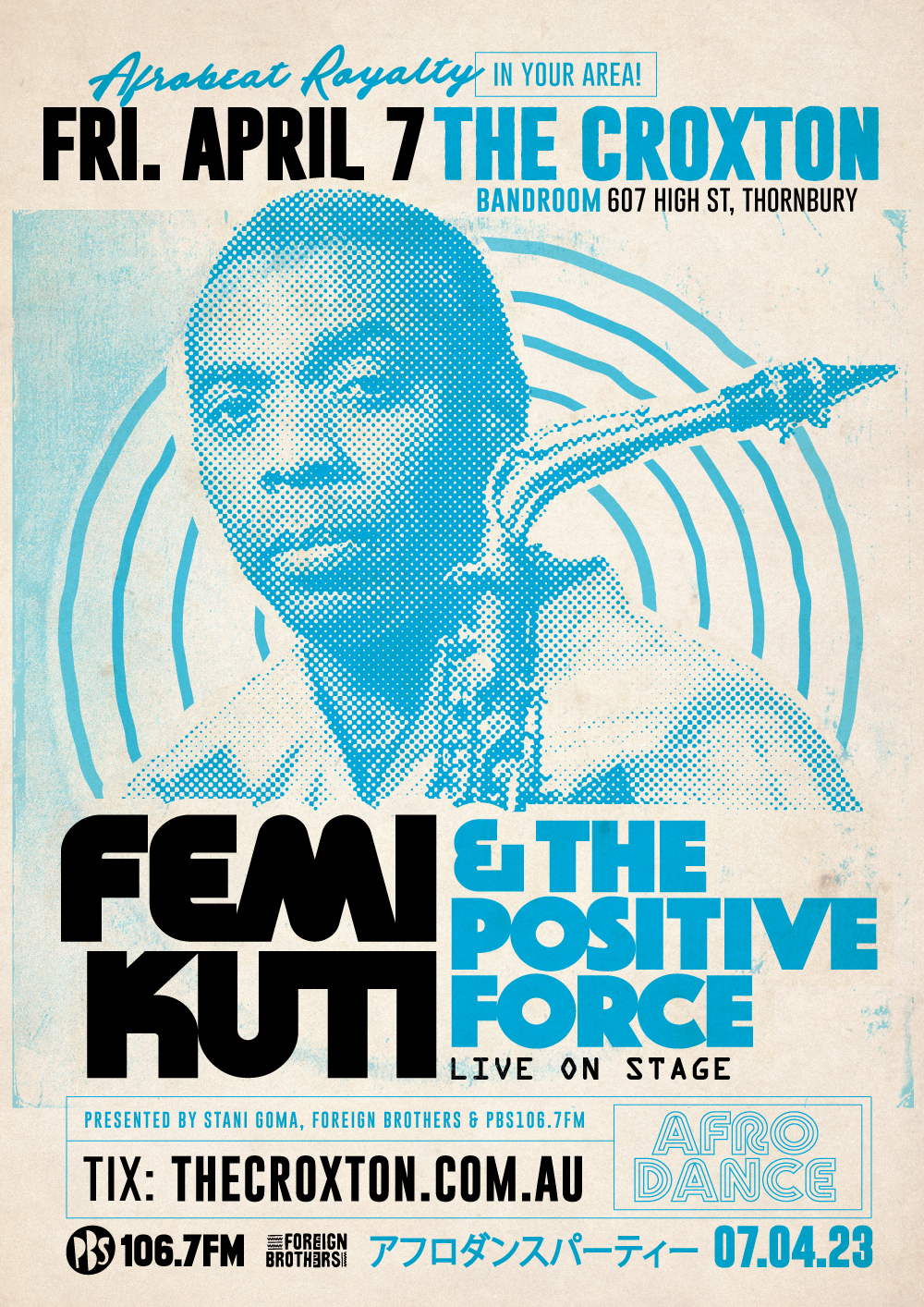 Femi Kuti event poster