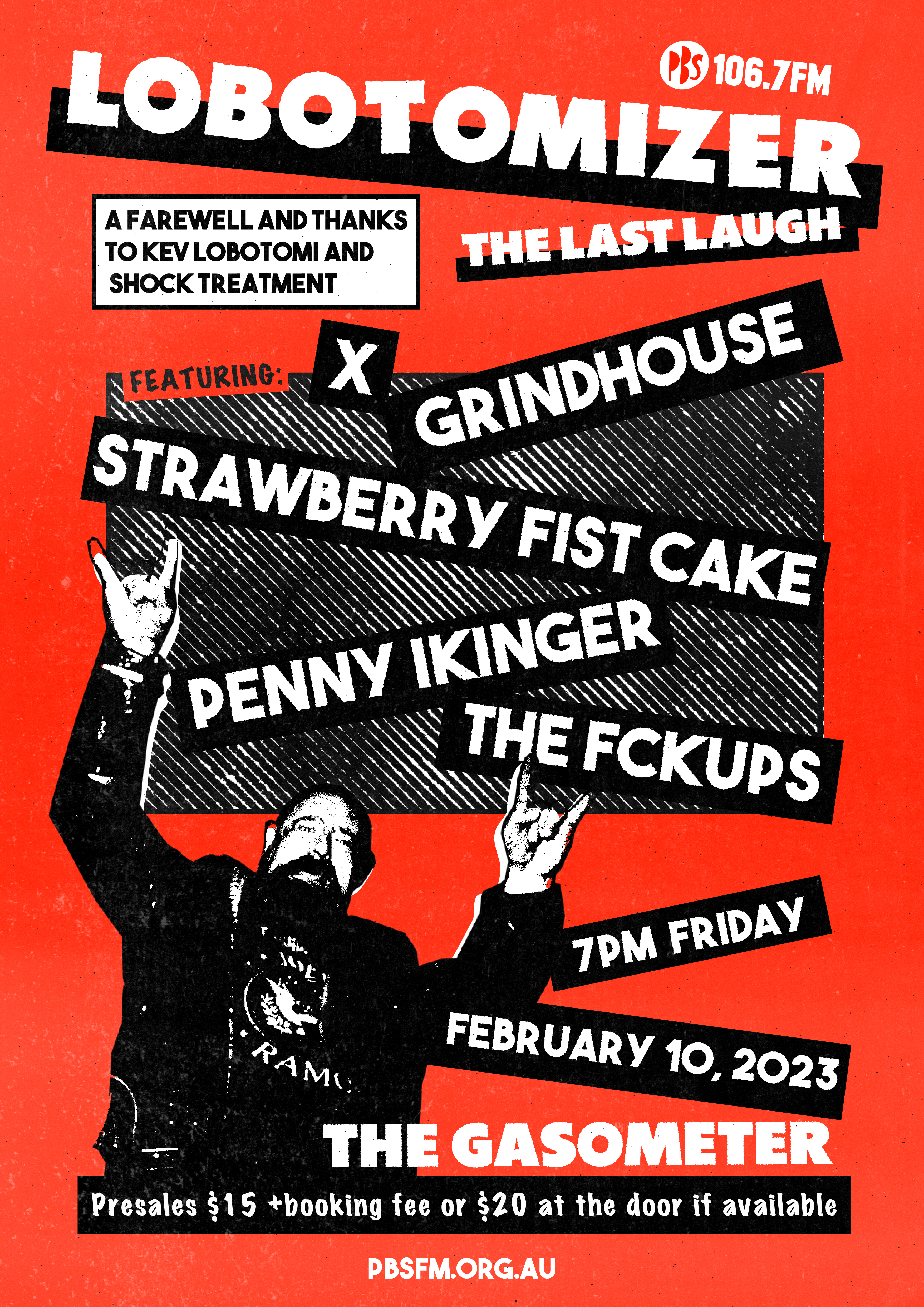 Lobotomizer Poster - Shock Treatment farewell 2023 Lobotomizer Poster - Shock Treatment farewell 2023