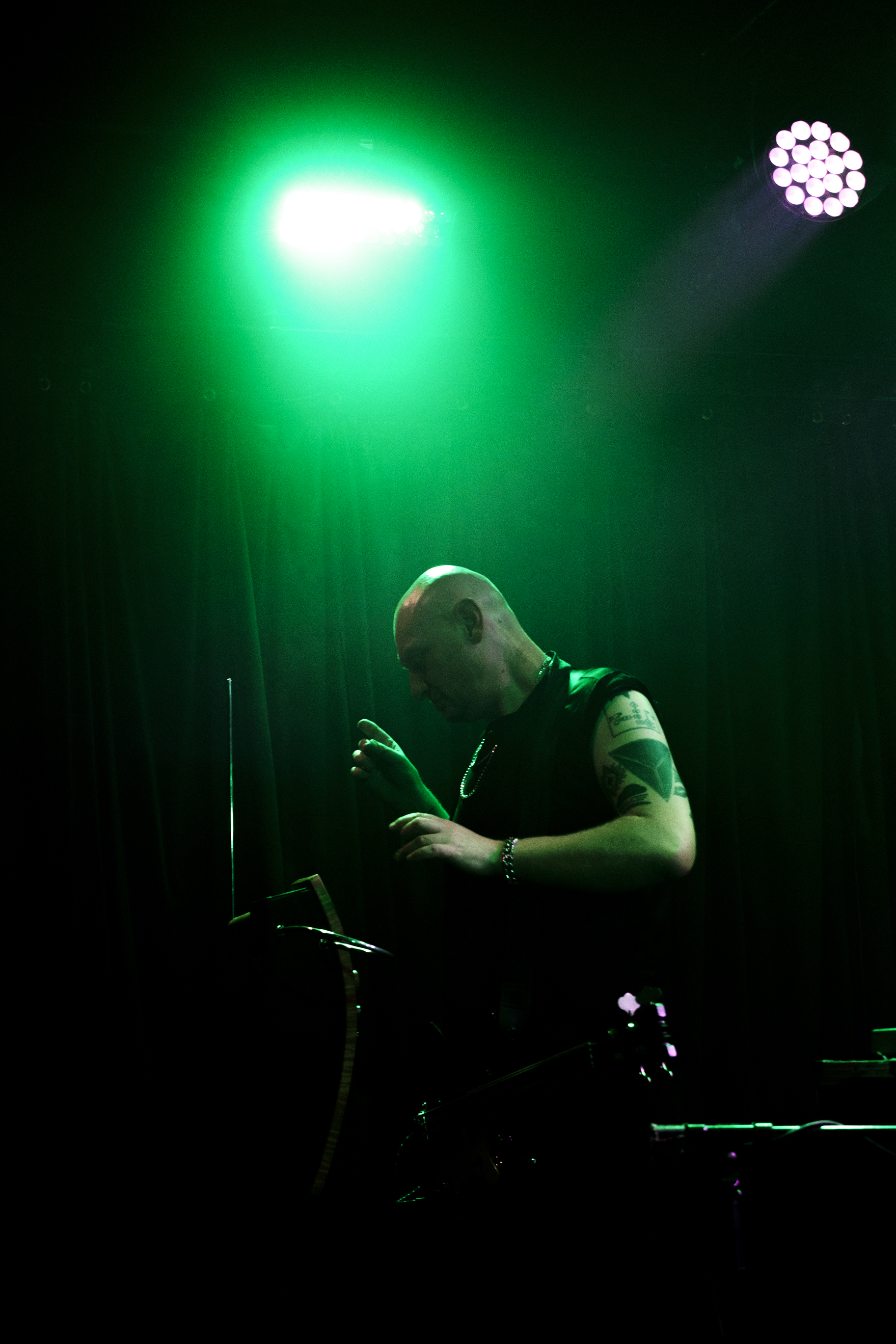 Miles Brown of the Night Terrors plays the Theramin at the Northcote Social Club for their 20th anniversary
