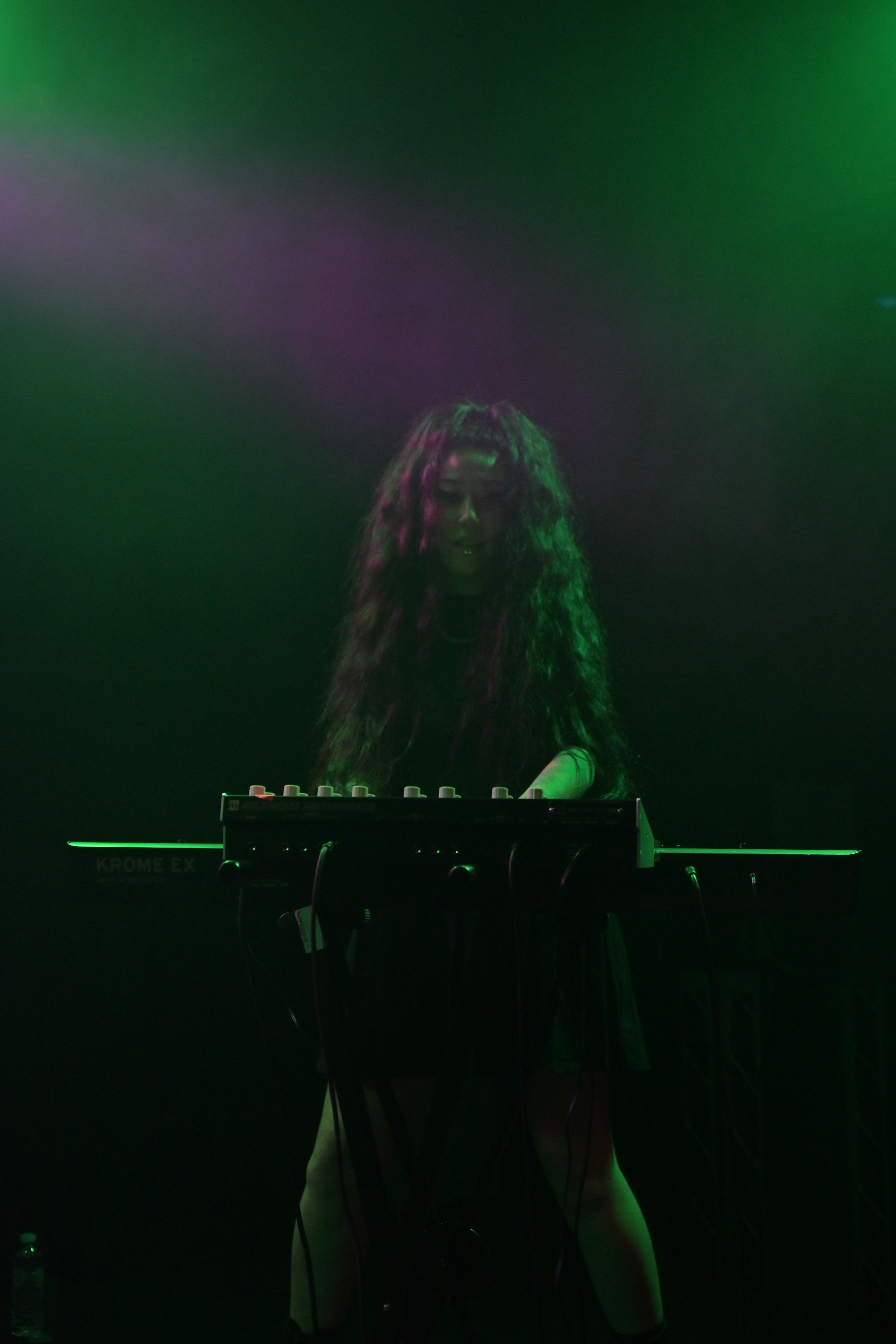 The Night Terrors keyboard player at the Northcote Social Club for their 20th anniversary