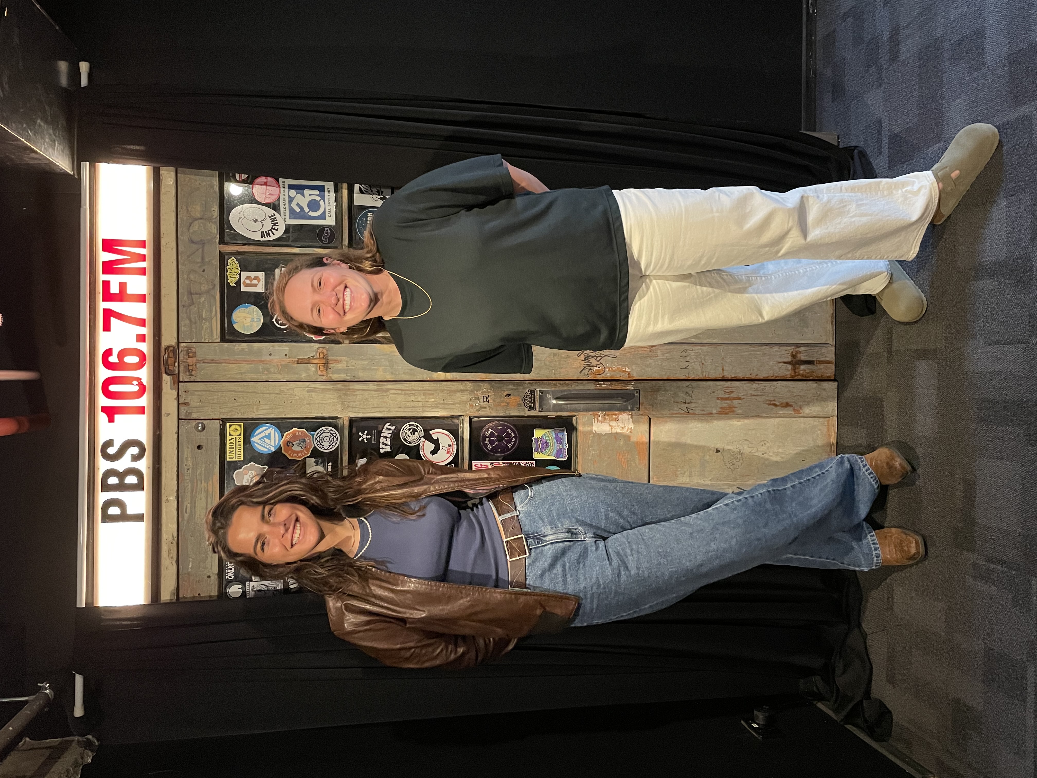 Steph String with Down By The River's Lauren Plant by the PBS doors