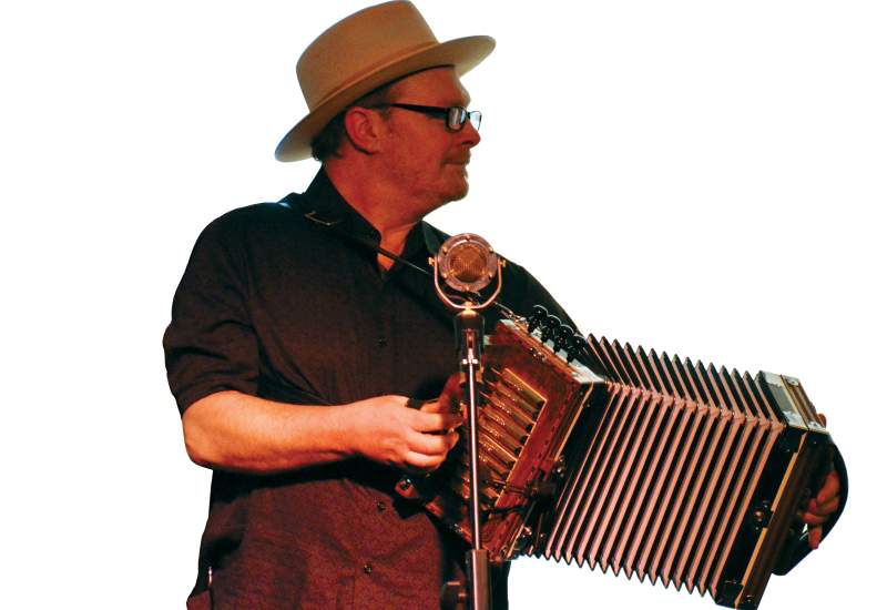 Craig Woodward playing accordion