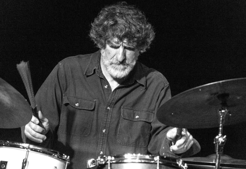 Ronny Ferella playing drums - pic by Roger Mitchell