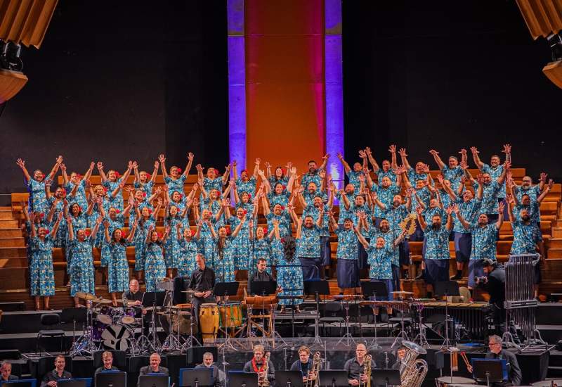 The Signature Choir performing on-stage